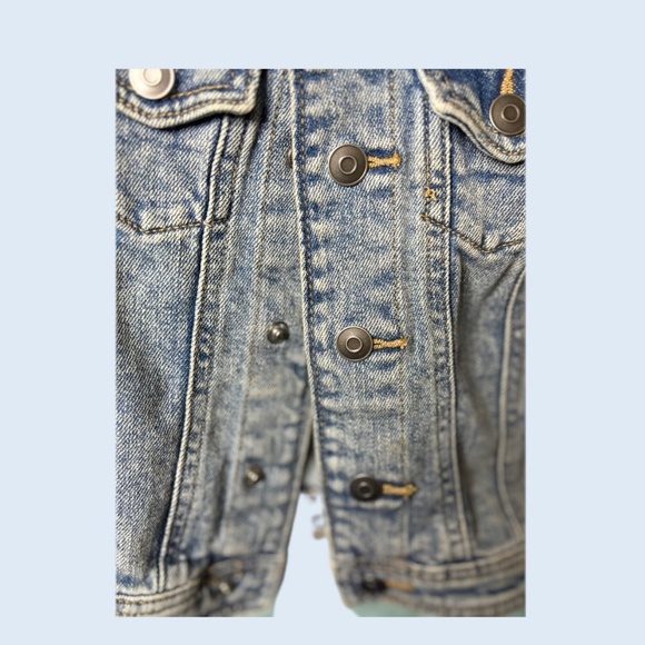 Cat & Jack Love Always Toddler Denim Jean Jacket SZ 2T - Picture 3 of 5